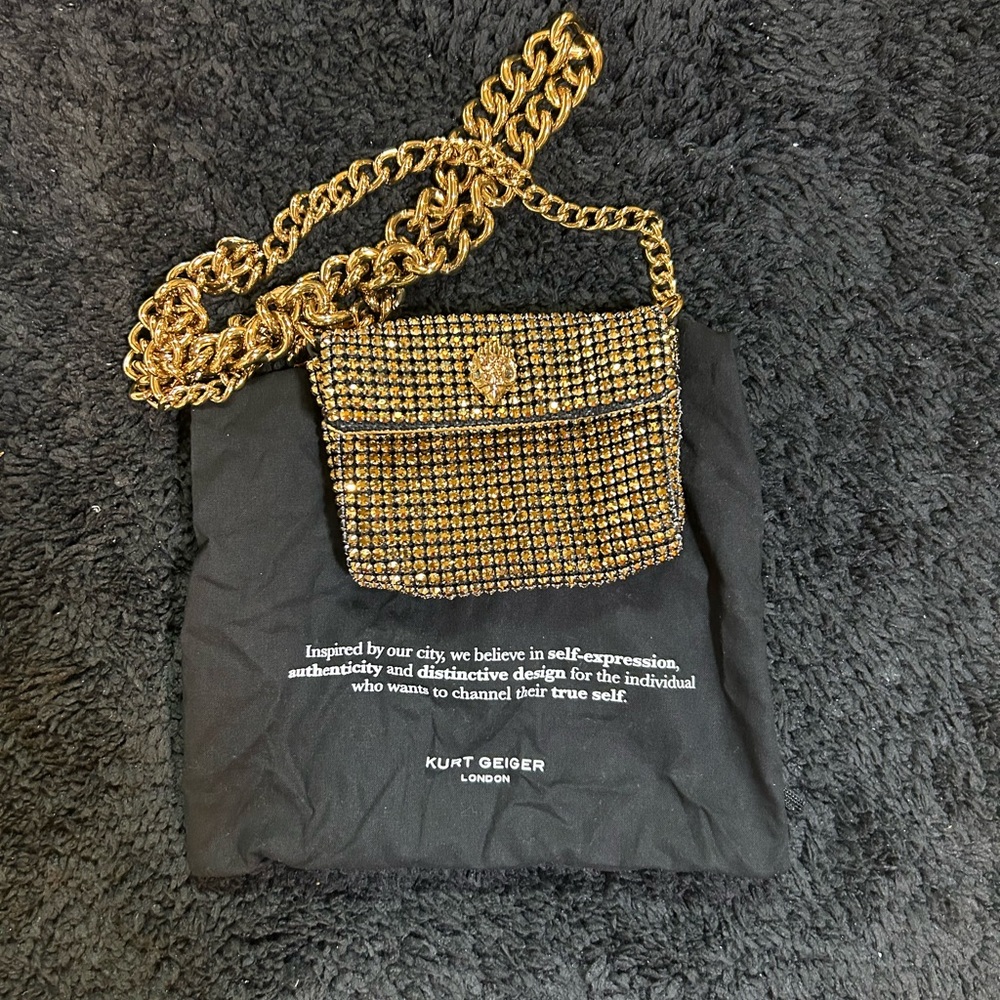 Kurt Geiger Gold-Tone Crossbody Bag Miniature bag